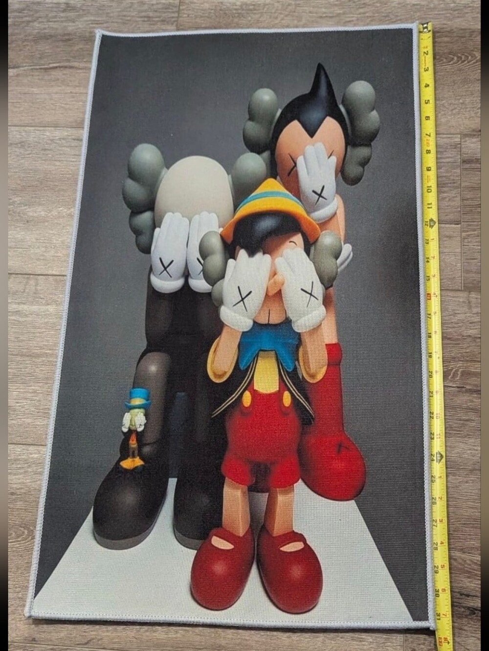 KAWS Style Pinocchio Jiminy Cricket Pop Art Rug Non-Slip Floor Mat - Picture 2 of 6